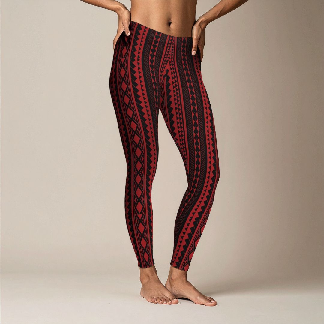 IslandFlex Mid-Rise Leggings - Red Warrior - AU/NZ/USA