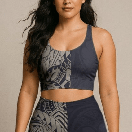 Islandflex Seamless Sports Bra - Blue Bloom - AU/NZ/USA - The Koko Samoa