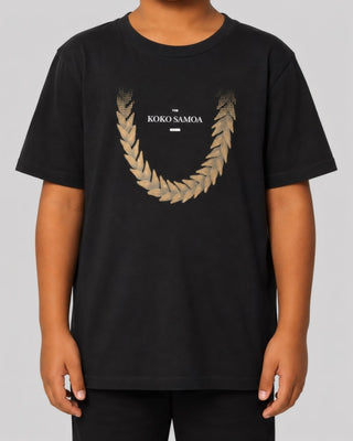 Kids Tee - Ula Fala Brown - AU/NZ/USA - The Koko Samoa