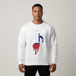 Unisex heavy sweatshirt with Samoan note design in ash color, personalized for USA.
