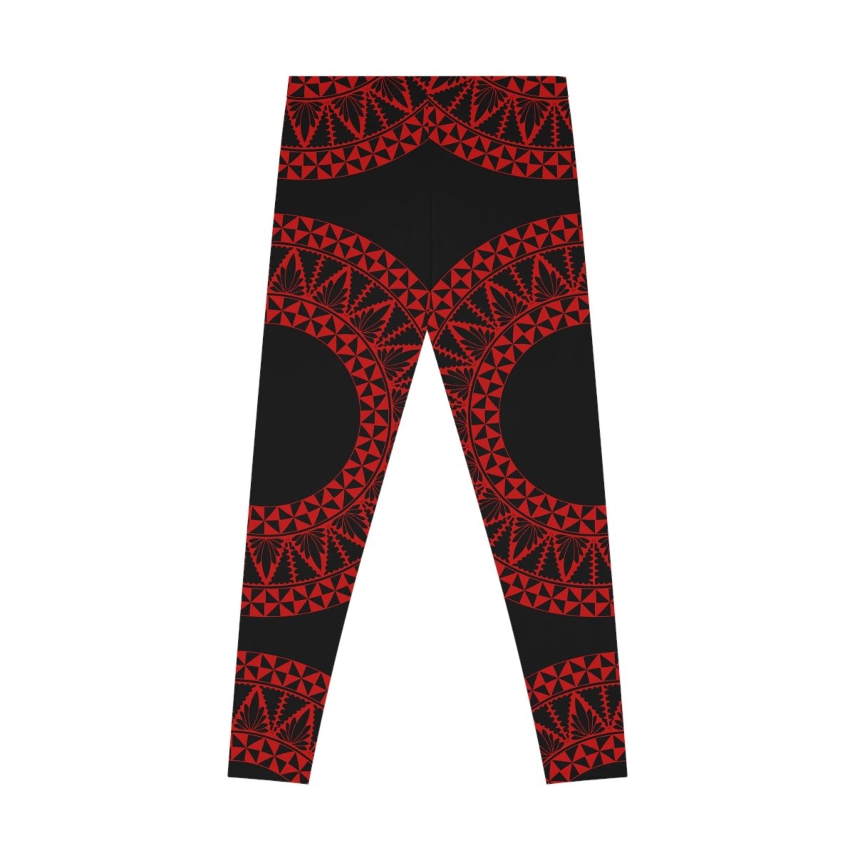 PasifikaOne Mid - Rise Leggings - Tonga Black Red - AU/NZ/USA - The Koko Samoa