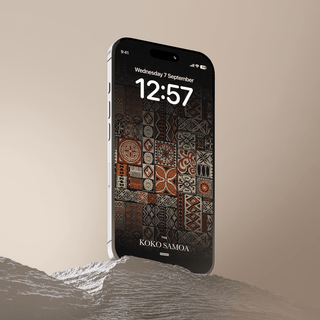 Phone wallpaper by The Koko Samoa featuring vibrant, cultural designs for AU, NZ, and USA phone screens.