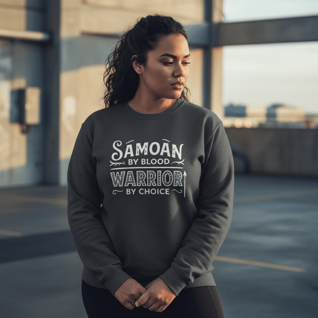 Unisex Heavy Sweatshirt - Warrior by Choice - AU/NZ/USA - The Koko Samoa