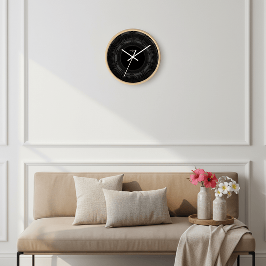 Wall Clock 10"/25cm - Black Pea - AU/NZ/USA - The Koko Samoa
