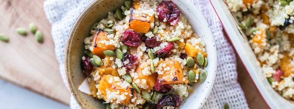 Roasted Cranberry & Sweet Potato Quinoa Salad Recipe - The Koko Samoa