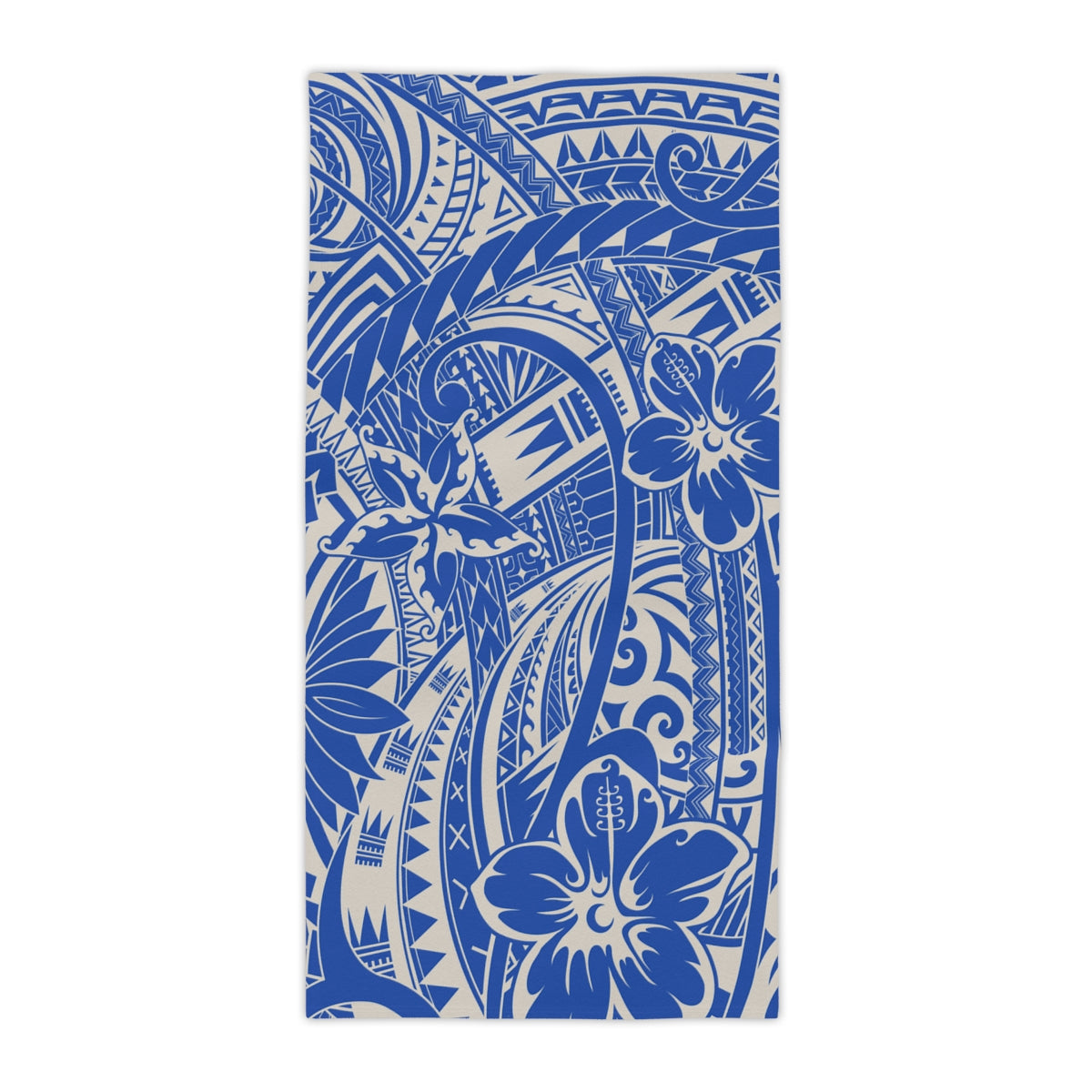 Beach towel in the Bloom Cobalt print