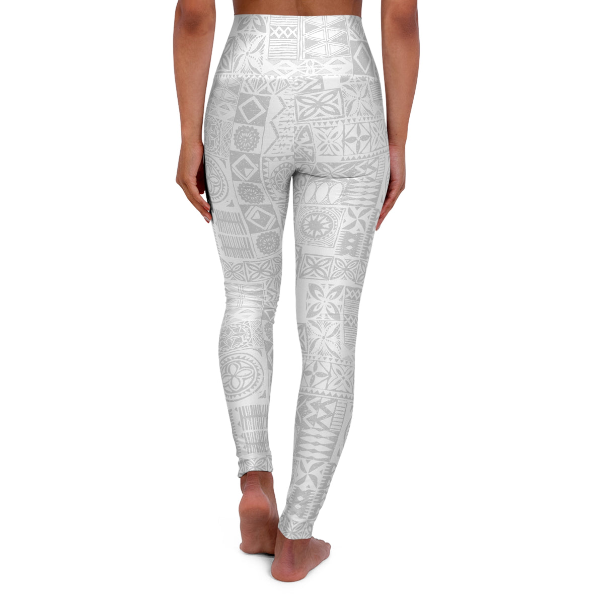 High Waisted Yoga Leggings - White Sunday - AU/NZ/USA
