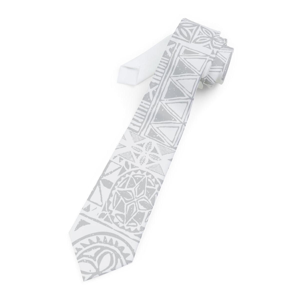 Necktie in the White Sunday Samoan elei print