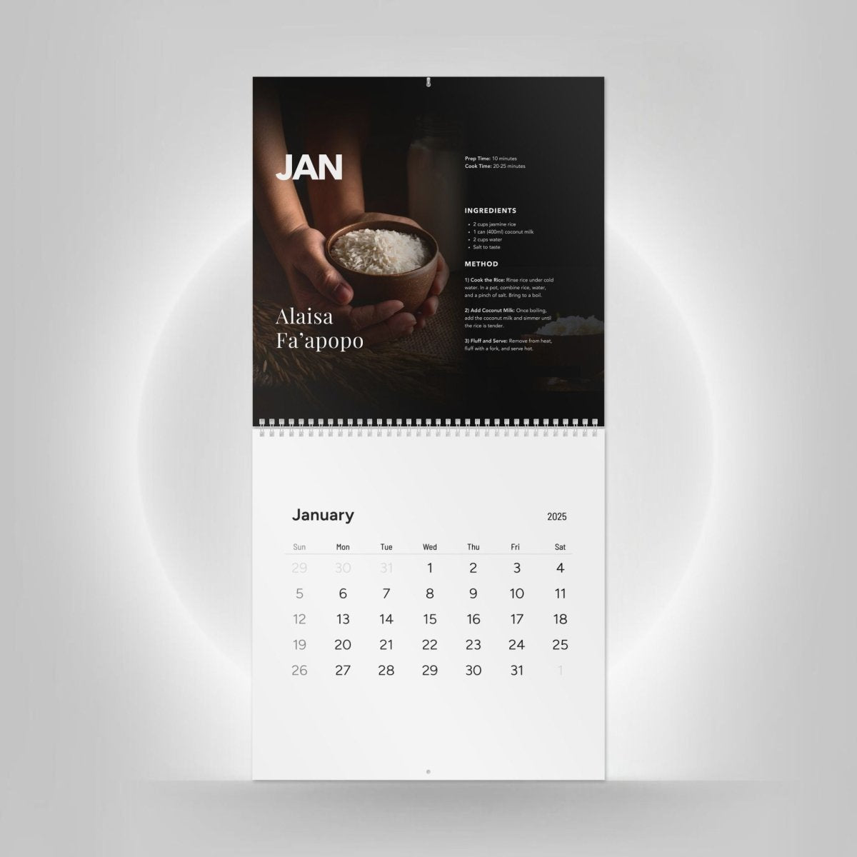 2025 Kitchen Calendar - Samoan Recipes - AU/NZ - The Koko Samoa