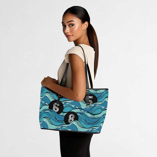 Vegan Leather Shoulder Bag - 685 Collection a- Ocean Wave