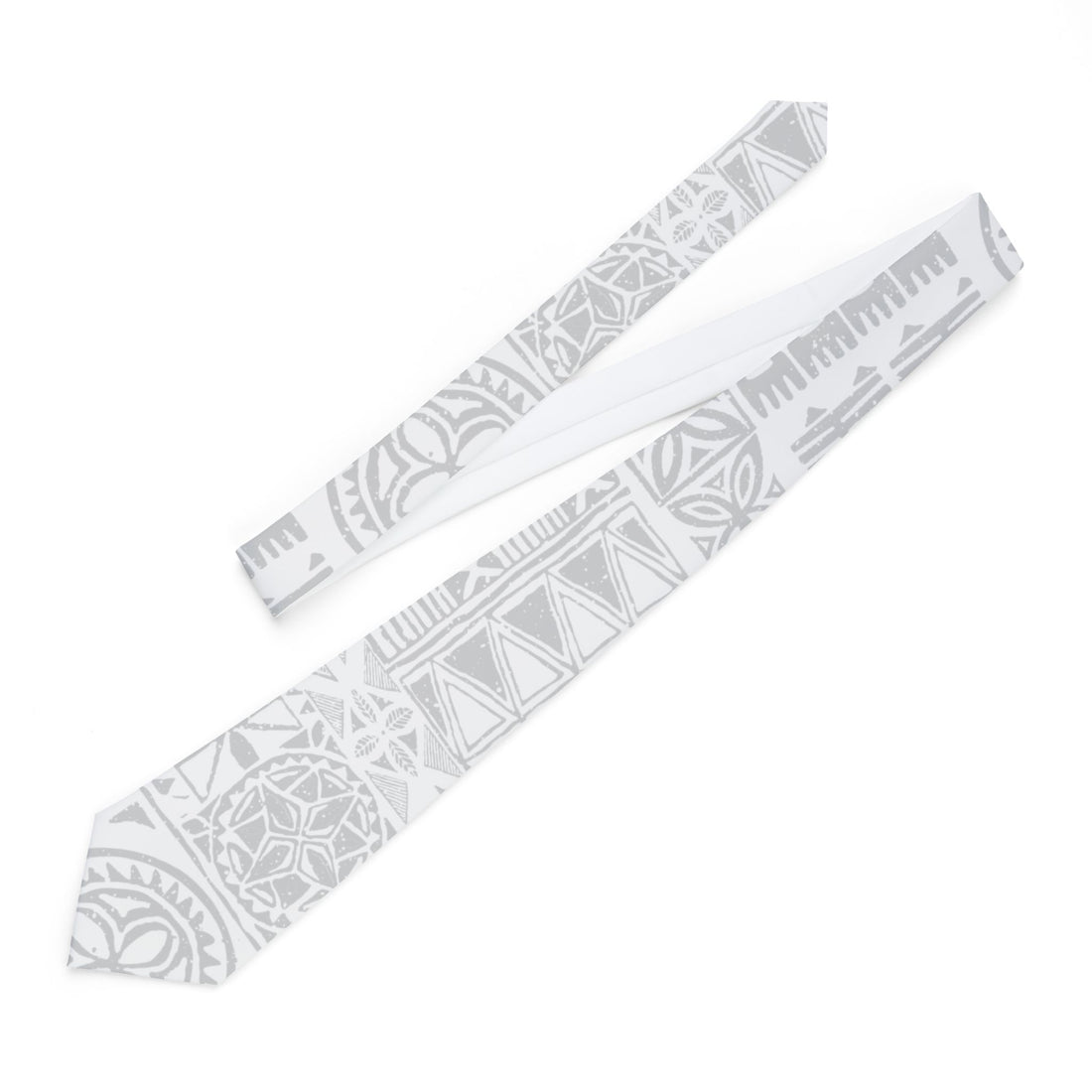 Necktie in the White Sunday Samoan elei print