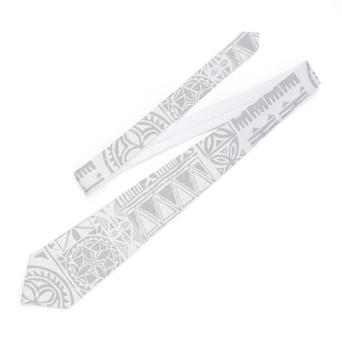 Necktie in the White Sunday Samoan elei print
