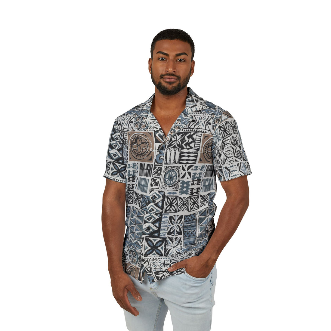 Hawaiian Camp Shirt - Elei Steel - AU/NZ/USA