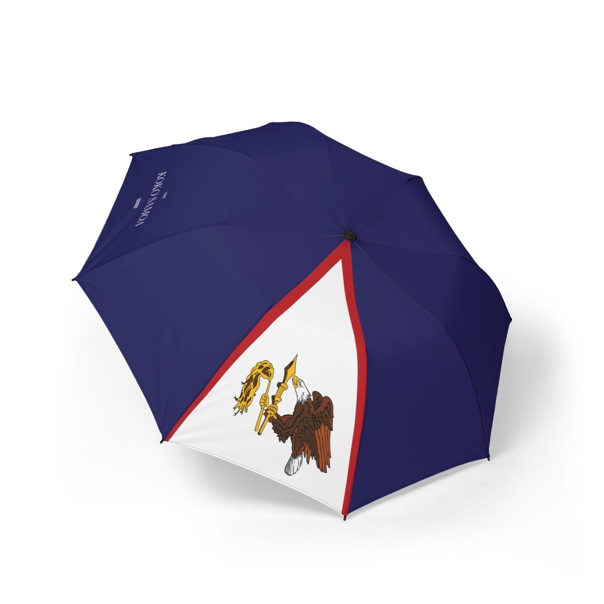 PasifikaOne umbrella with American Samoan flag design, 48-inch (122cm) canopy, featuring vibrant colors and detailed flag imagery.