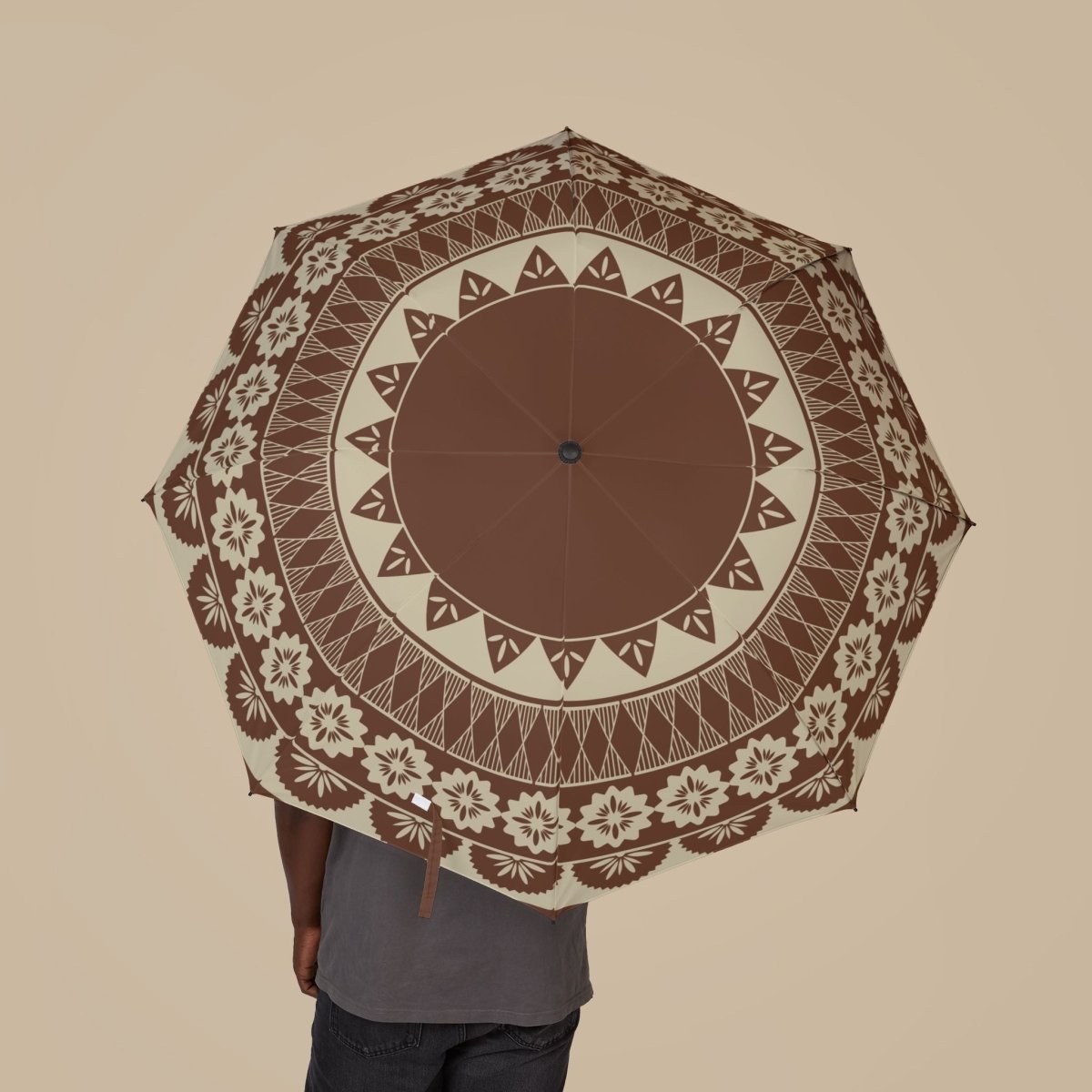 Artsadd PasifikaOne umbrella, 48-inch Fiji-themed umbrella with colorful Polynesian patterns, lightweight and weather-resistant.