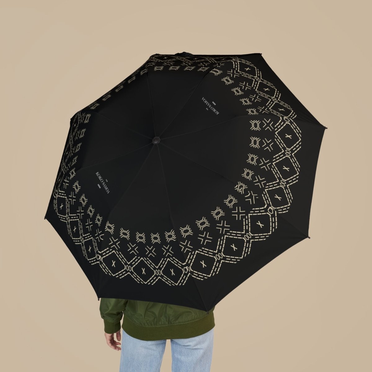 Artsadd PasifikaOne Malu umbrella, 48-inch (122cm) size, featuring vibrant Polynesian-inspired patterns, ideal for sun protection.
