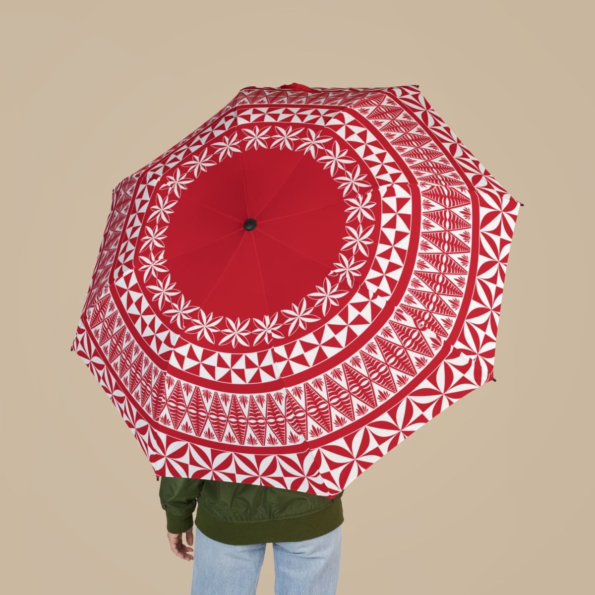 Artsadd PasifikaOne Tongan umbrella, 48-inch (122cm) size, colorful traditional design, suitable for AU and NZ climates.