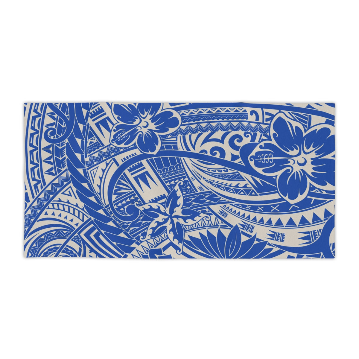 Beach towel in the Bloom Cobalt print