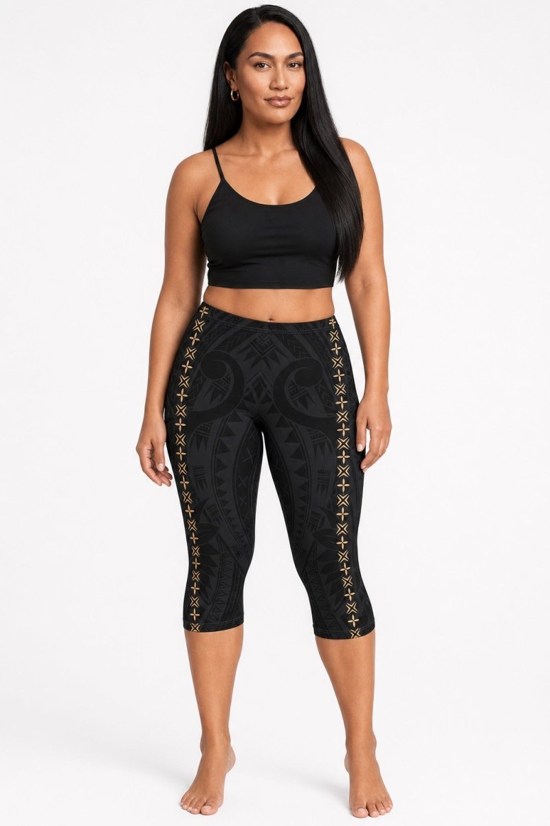 Malu casual Capri leggings from MWW On Demand, soft stretch fabric, fitted style, in neutral color, ideal for casual wear