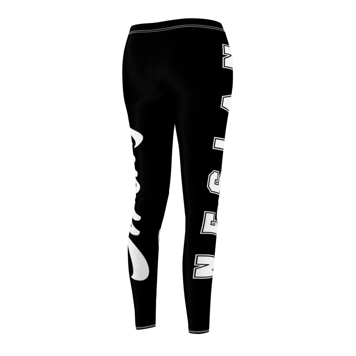 Mid-rise Nesian Strength casual leggings by MWW On Demand featuring bold tribal print and comfortable stretch fit.