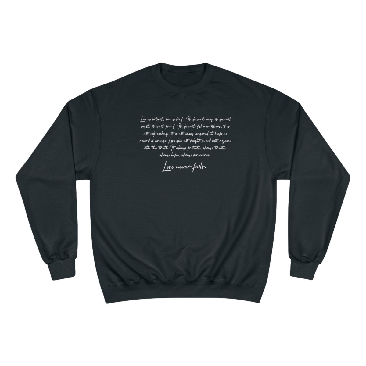 Champion Unisex Sweatshirt - Love Never Fails - Valentine's Edition - AU/NZ/USA - The Koko Samoa