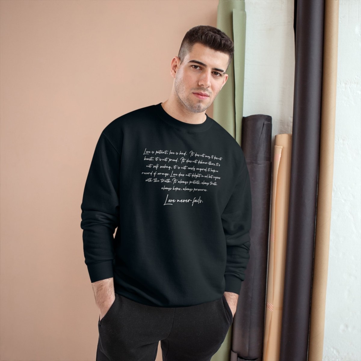 Champion Unisex Sweatshirt - Love Never Fails - Valentine's Edition - AU/NZ/USA - The Koko Samoa