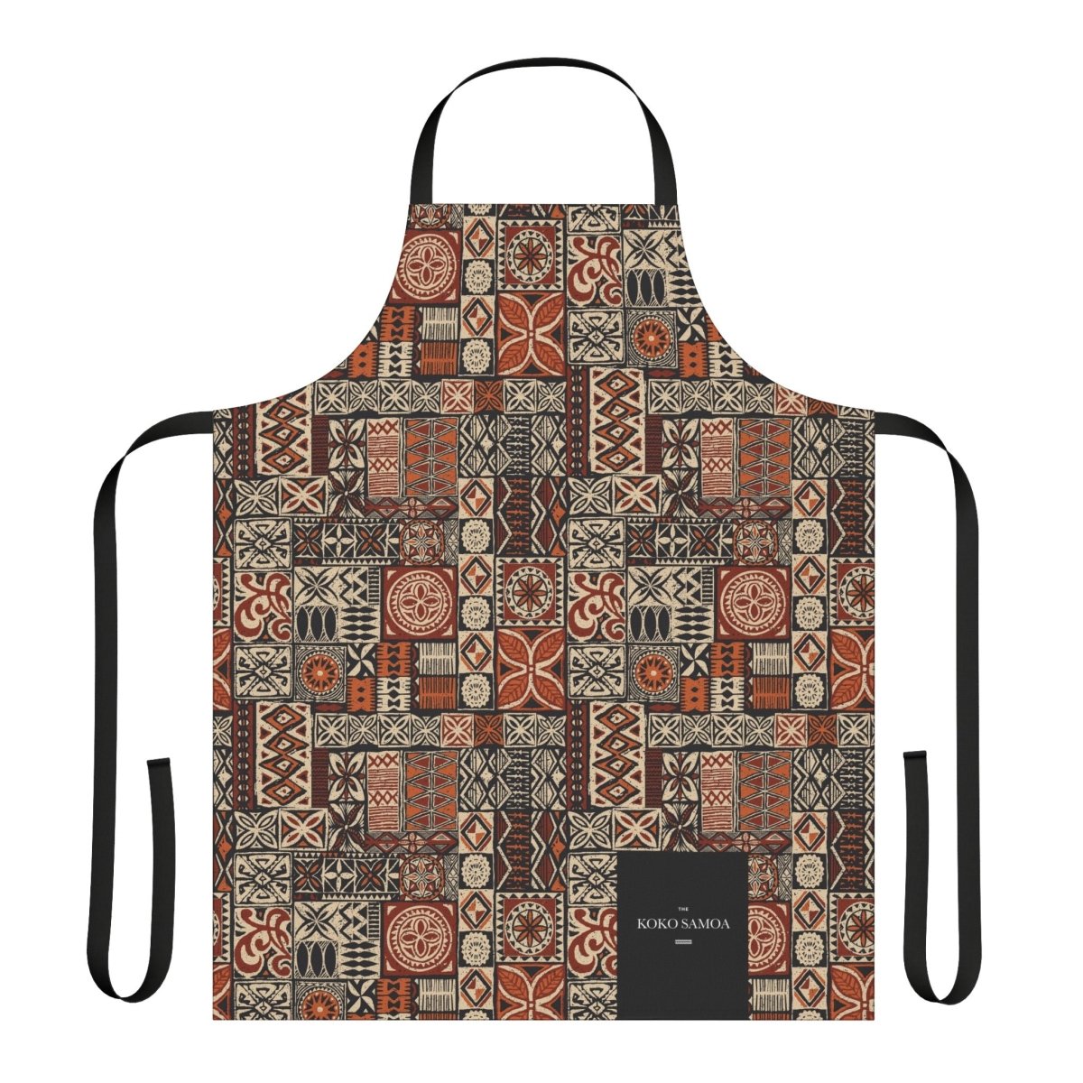 Black Elei print apron by Colorway, versatile one-size apron for AU, NZ, and USA kitchens with stylish design.
