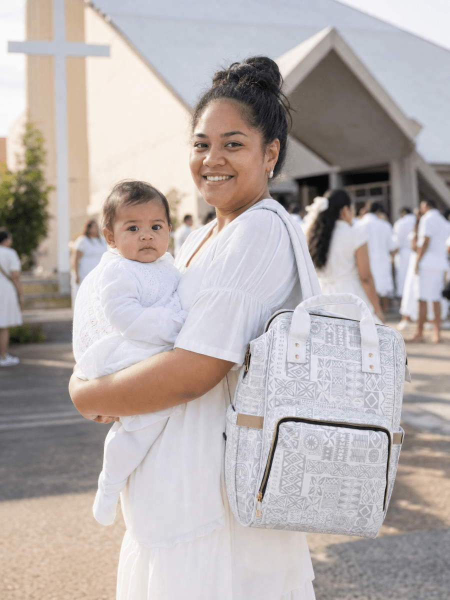 Diaper Backpack - White Sunday - The Koko Samoa