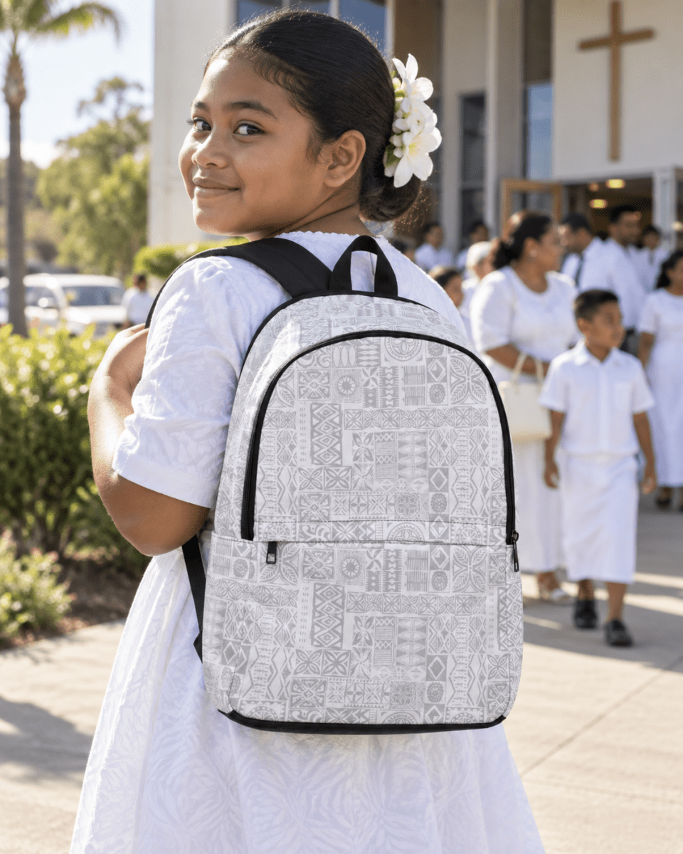 Fabric Backpack - White Sunday - The Koko Samoa