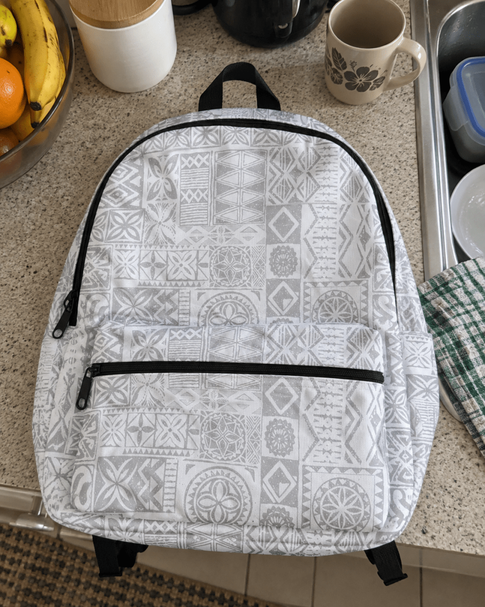 Fabric Backpack - White Sunday - The Koko Samoa