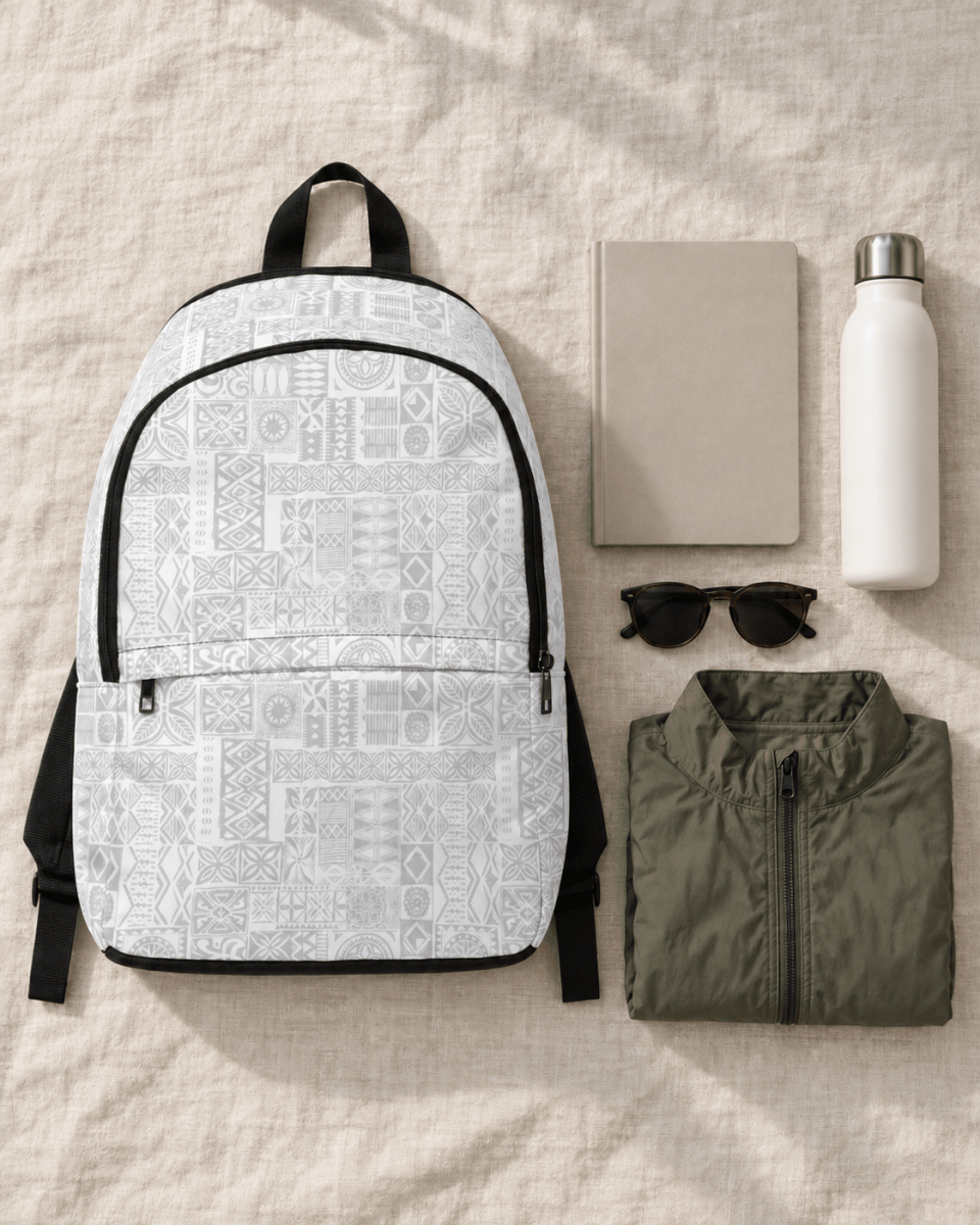 Fabric Backpack - White Sunday - The Koko Samoa