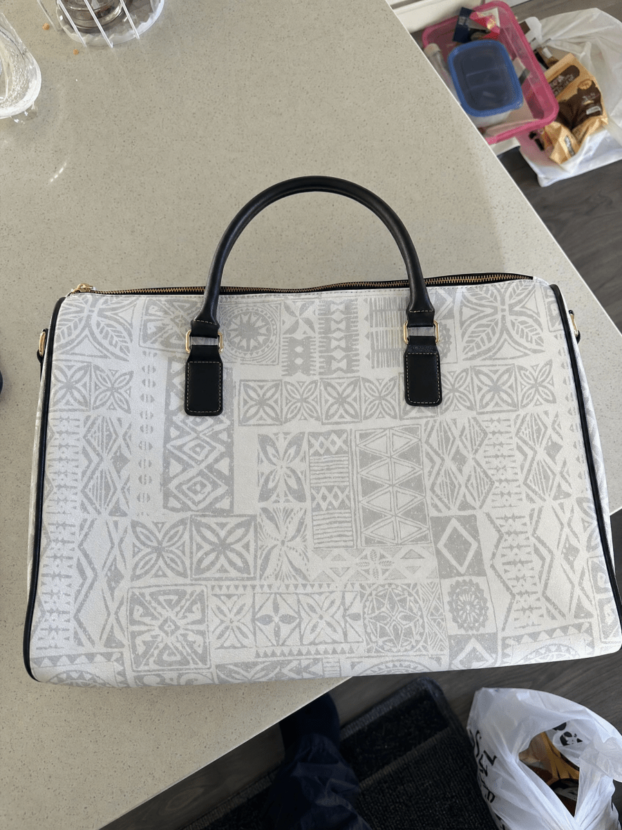 Faux Leather Travel Bag - White Sunday - The Koko Samoa