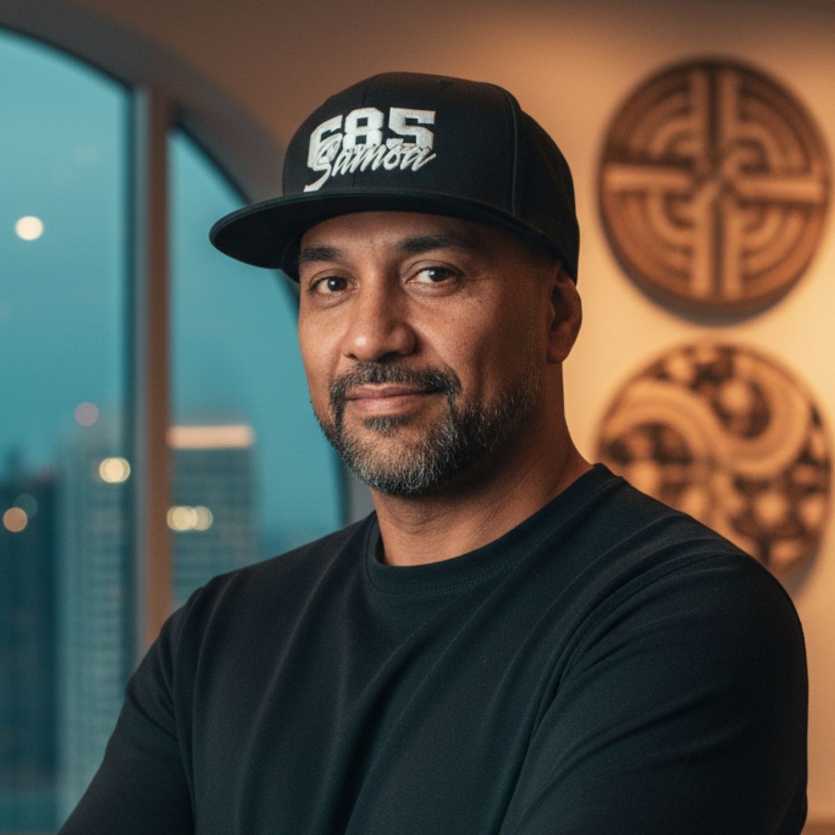 Flat Bill Snapback Hat - 685 Samoa - White Embroidery - AU/NZ/USA - The Koko Samoa