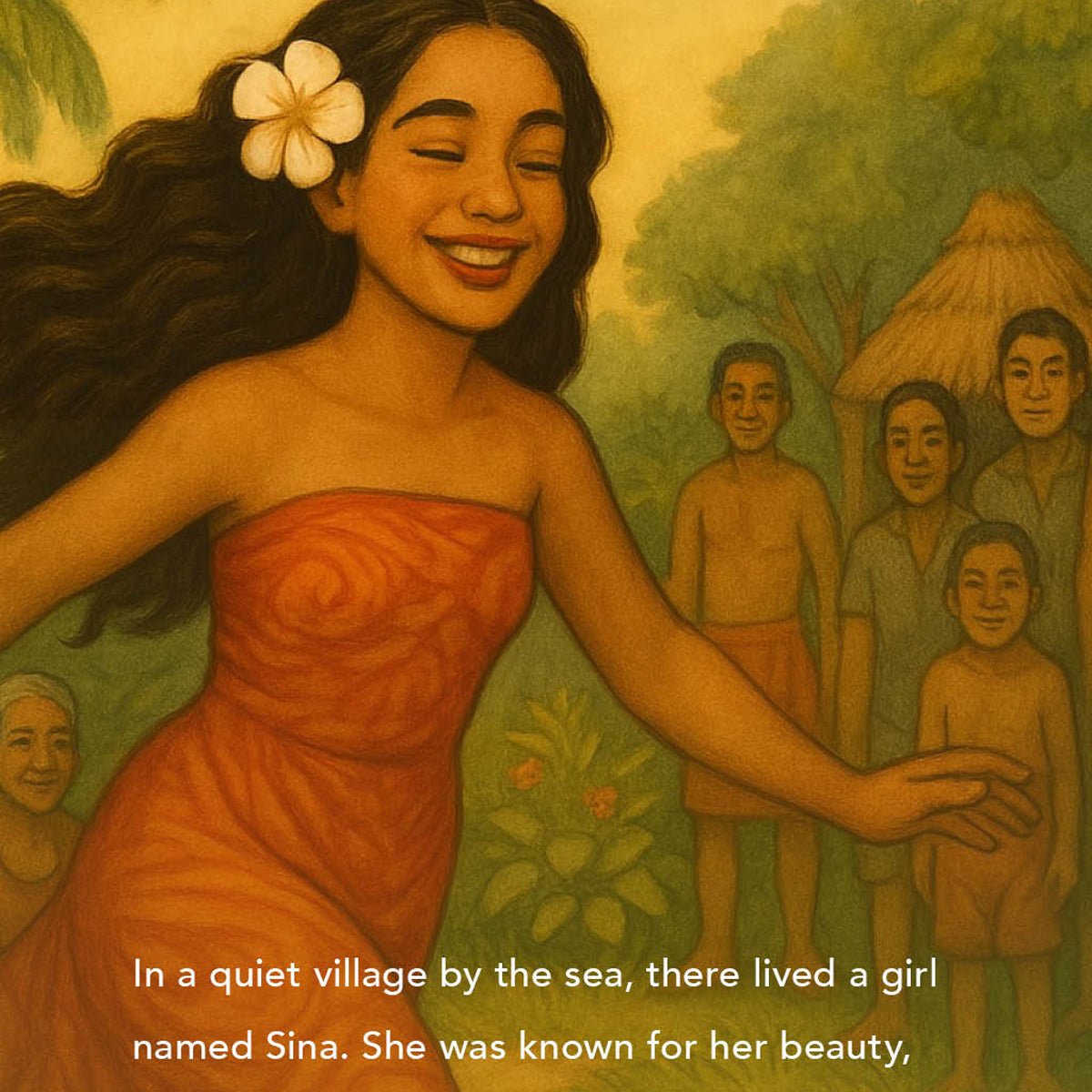 E-Book titled Sina and The Eel by The Koko Samoa, featuring colorful cover art and digital reading interface.
