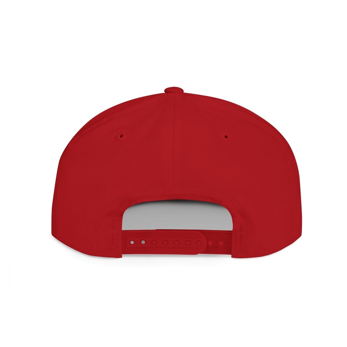 Black flat bill snapback hat by Fulfill Engine with USA USO red embroidery, featuring a one-size fit and USA-themed design.