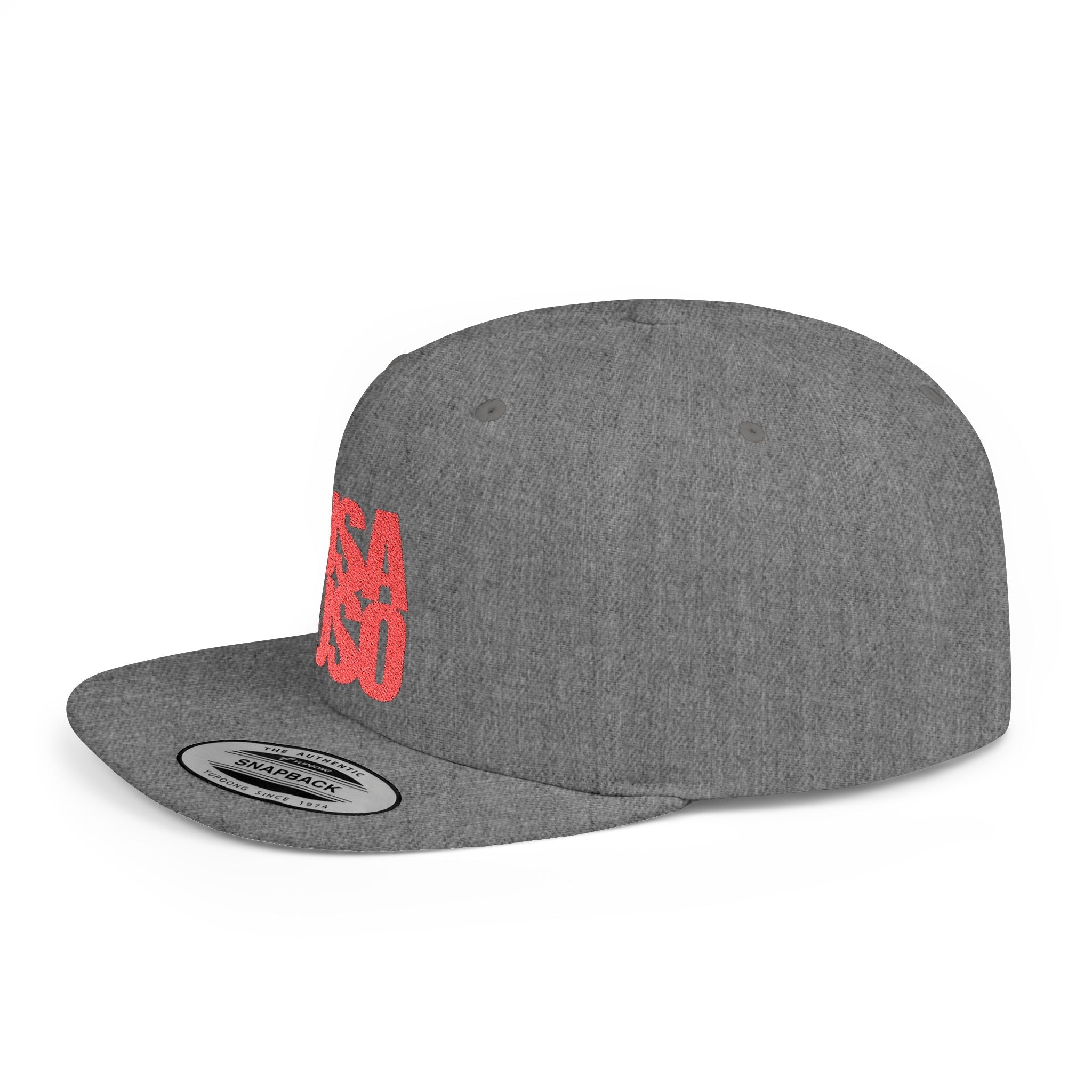Black flat bill snapback hat by Fulfill Engine with red USA USO embroidery, one size fits most, stylish and casual headwear.
