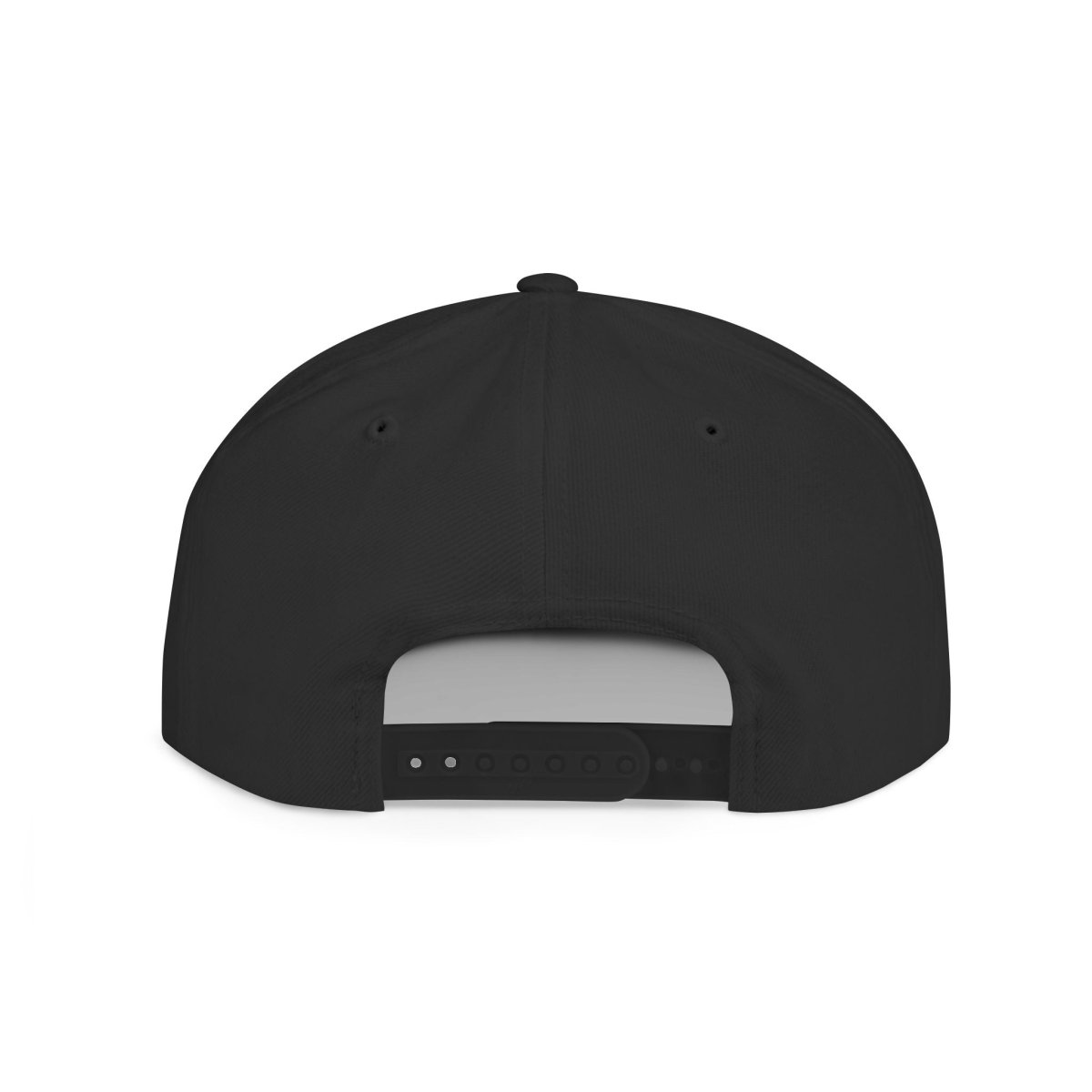 Fulfill Engine flat bill snapback hat with red USA USO embroidery, black color, one size, casual style, adjustable fit