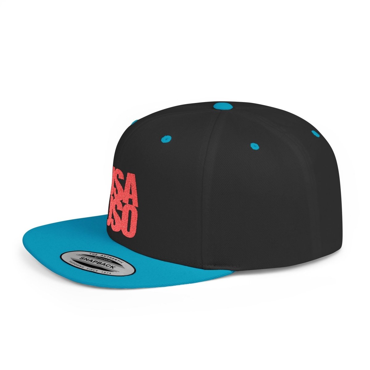 Black flat bill snapback hat by Fulfill Engine with red USA USO embroidery, one size fits most, suitable for AU, NZ, and USA.