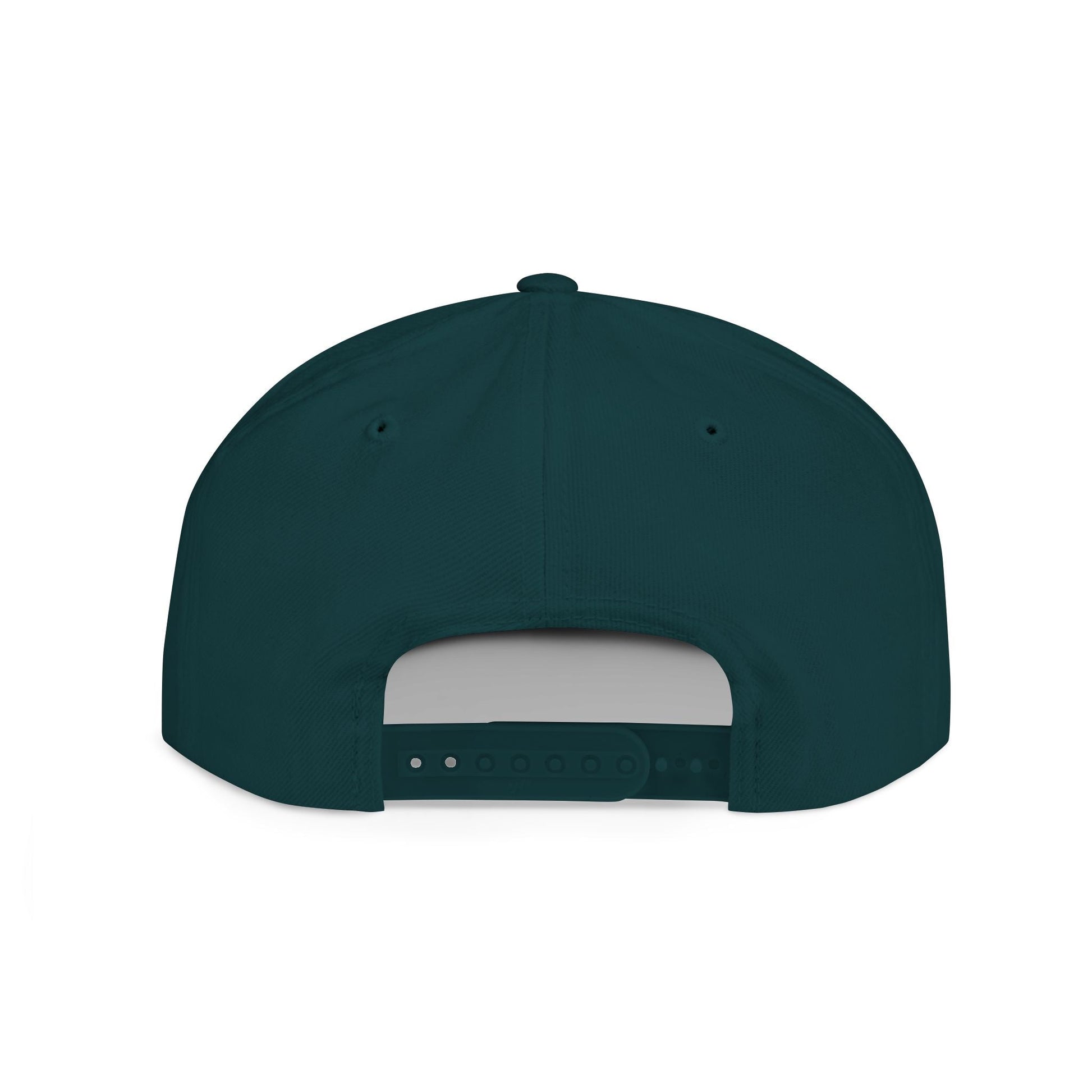 Black flat bill snapback hat by Fulfill Engine with white USA USO embroidery, one size, designed for AU, NZ, and USA.