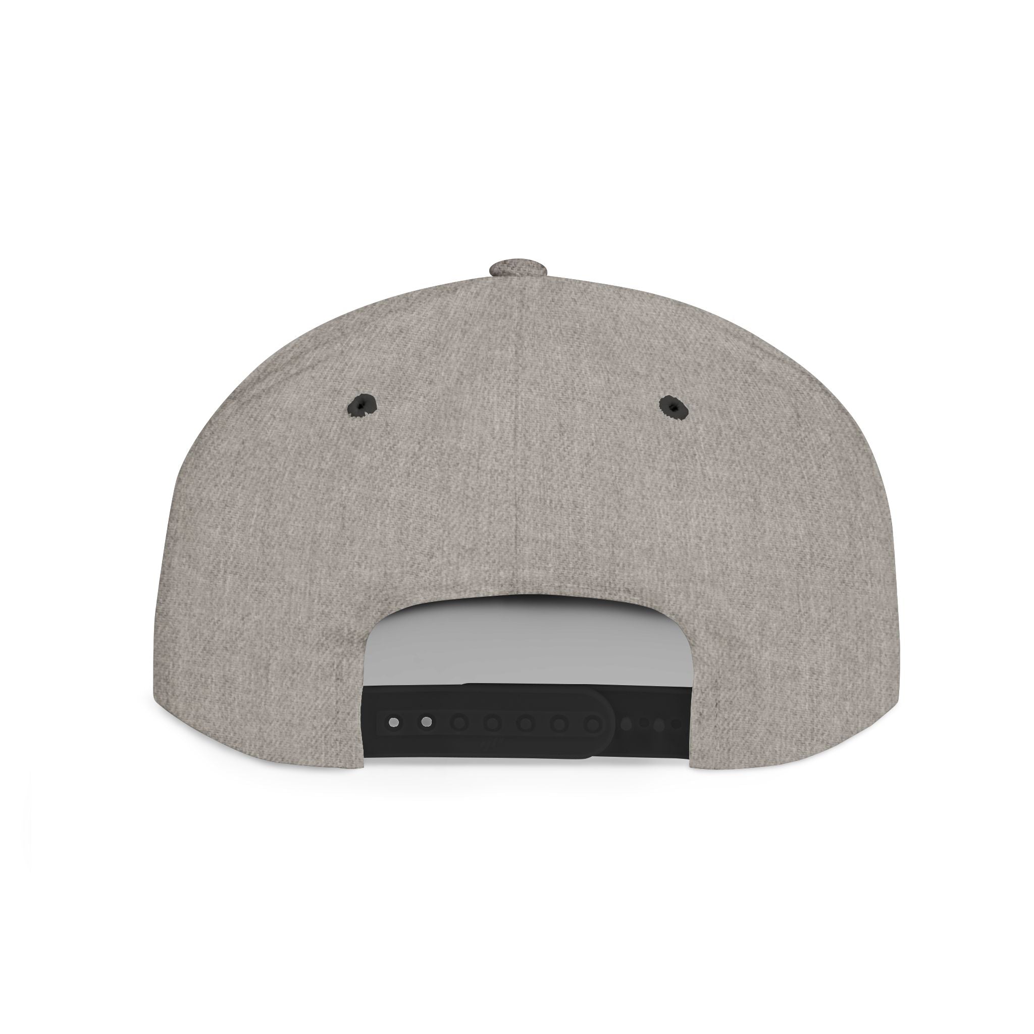 Black flat bill snapback hat by Fulfill Engine with white USA USO embroidery, one size fits all, featuring a stylish design.