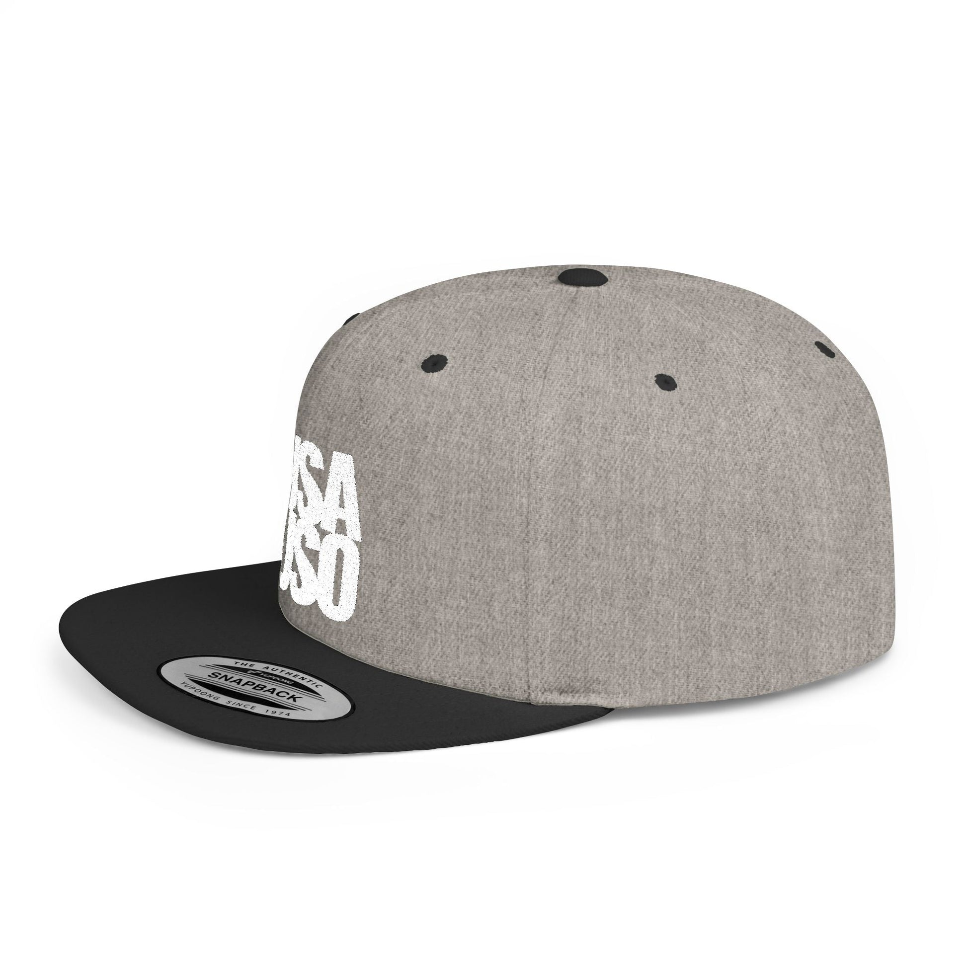 Fulfill Engine white embroidery flat bill snapback hat with USA USO design, one size fits most, black cap, for AU, NZ, and USA.