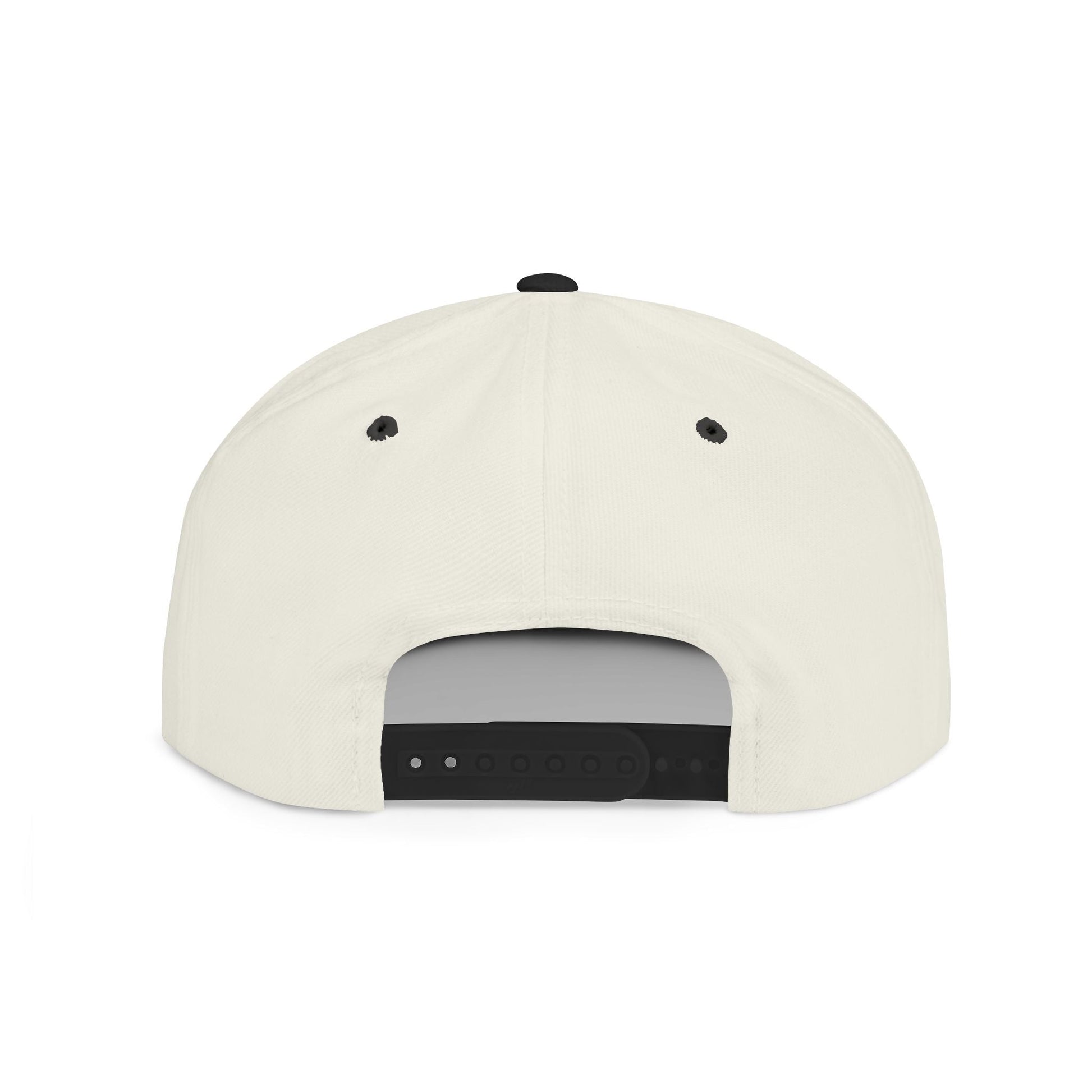 Black flat bill snapback hat by Fulfill Engine with white USA USO embroidery, one size fits most, stylish and casual accessory.