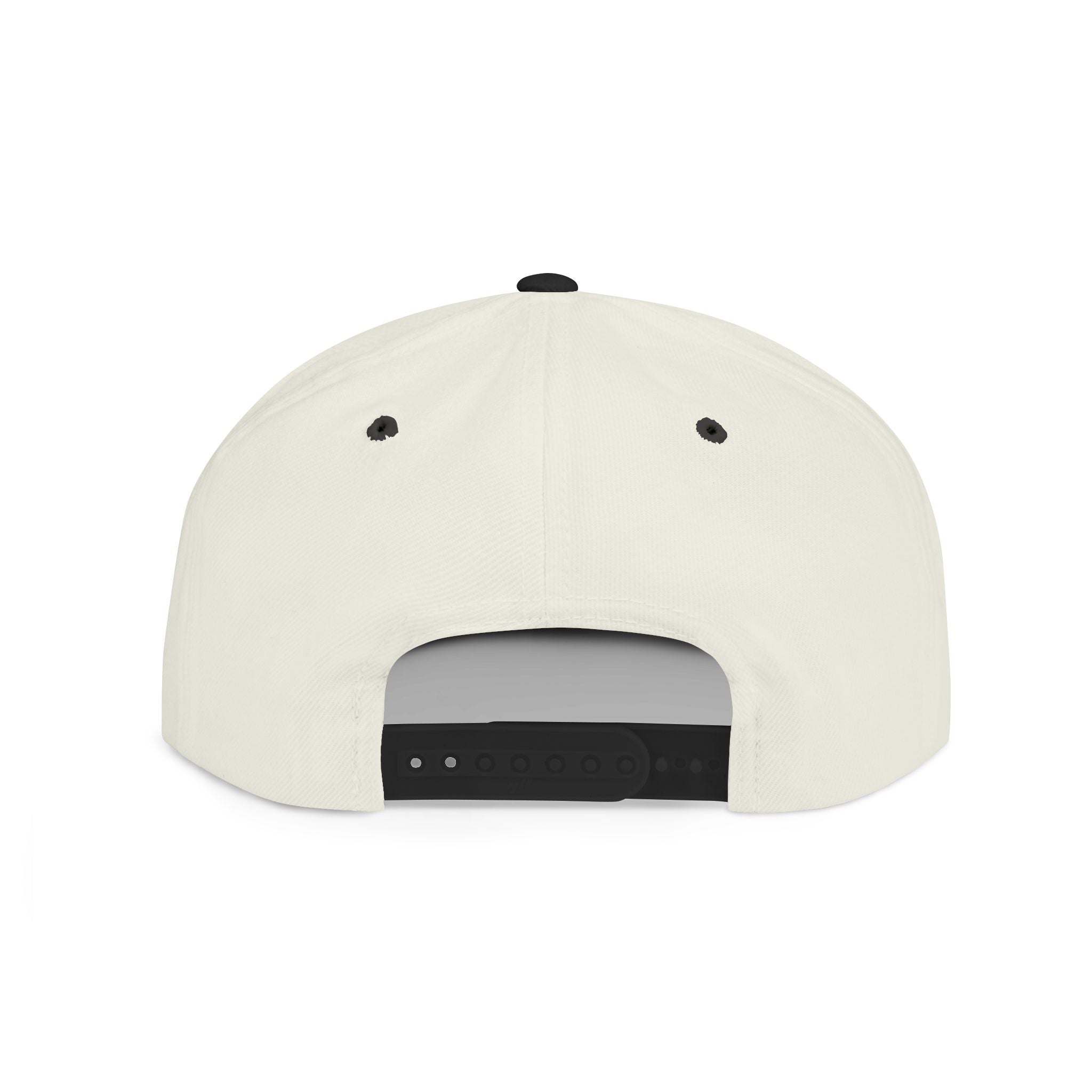 Black flat bill snapback hat by Fulfill Engine with white USA USO embroidery, one size fits most, stylish and casual accessory.