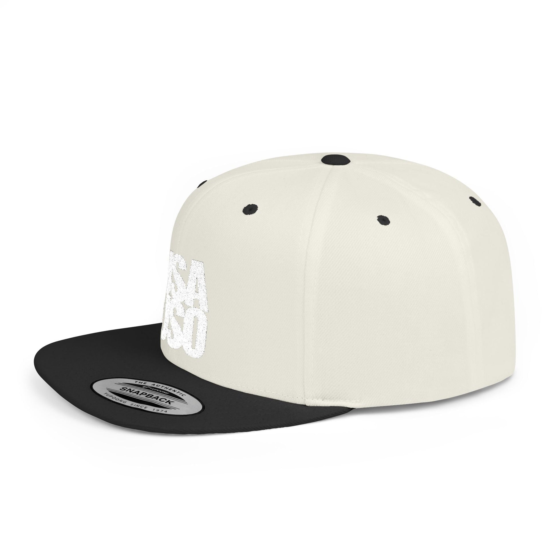 Black flat bill snapback hat by Fulfill Engine with USA USO white embroidery, one size fits all, stylish and casual headwear.