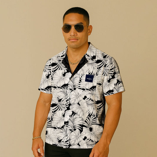 KoaTech™ - Hawaiian Button - Down Shirt - Falealili Shades - AU/NZ/USA - The Koko Samoa