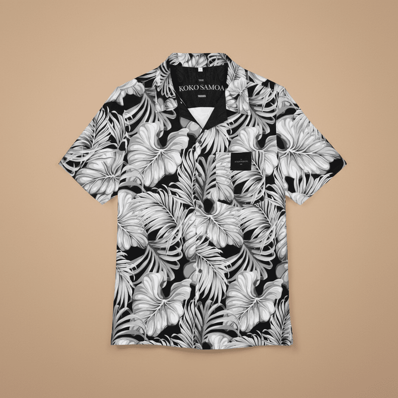 KoaTech™ - Hawaiian Button - Down Shirt - Falealili Shades - AU/NZ/USA - The Koko Samoa