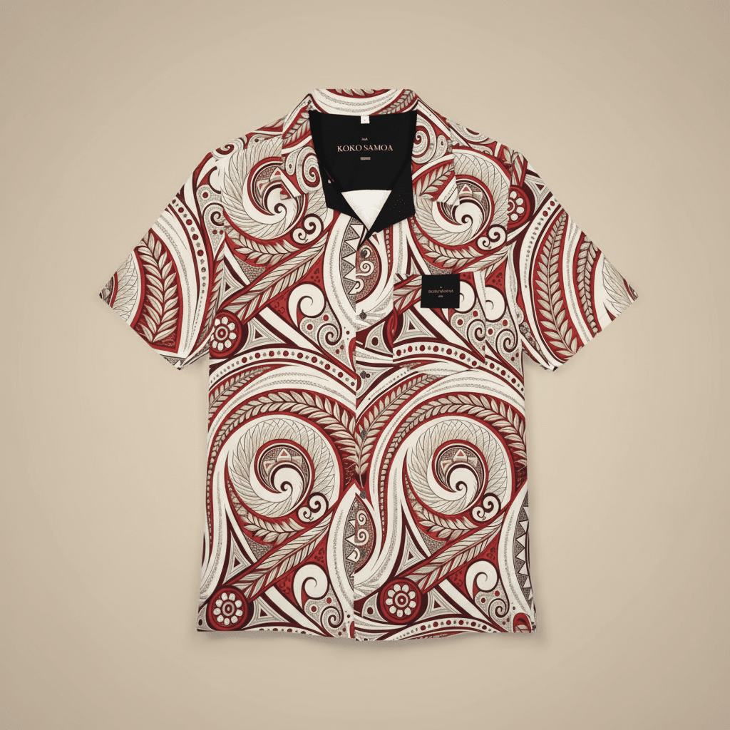 KoaTech™ - Hawaiian Button - Down Shirt - Firecrest - AU/NZ/USA - The Koko Samoa