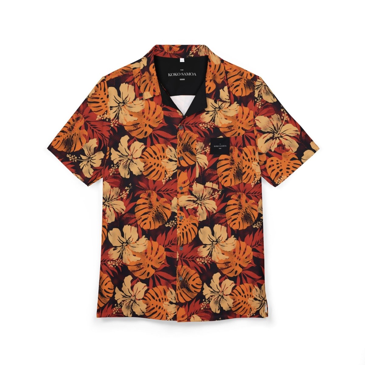 KoaTech™ - Hawaiian Button - Down Shirt - Lalomanu Ember - AU/NZ/USA - The Koko Samoa