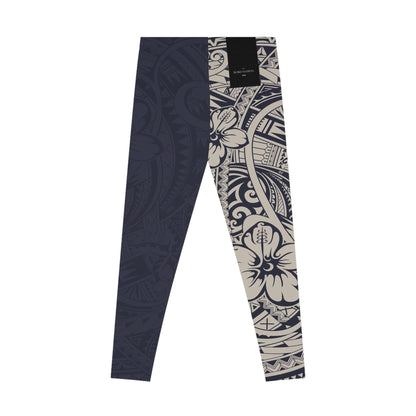 IslandFlex Leggings - Blue Bloom - AU/NZ/USA - The Koko Samoa