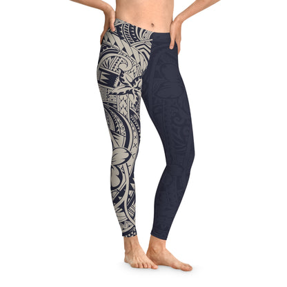 IslandFlex Leggings - Blue Bloom - AU/NZ/USA - The Koko Samoa